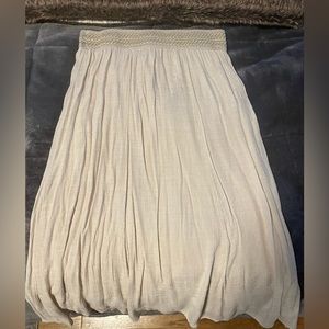 Boho style beige skirt